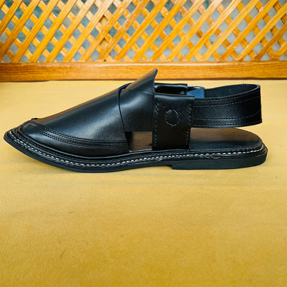 Triple Gear Peshawari Chappal – Black