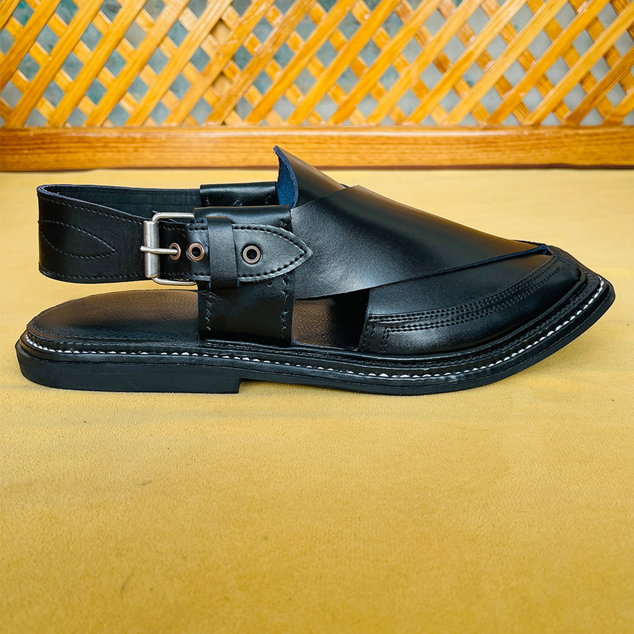 Triple Gear Peshawari Chappal – Black