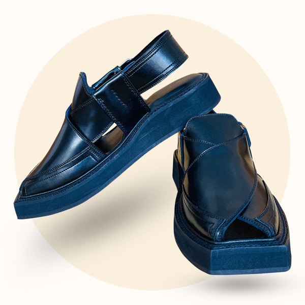 Black Kaptan Chappal – Premium