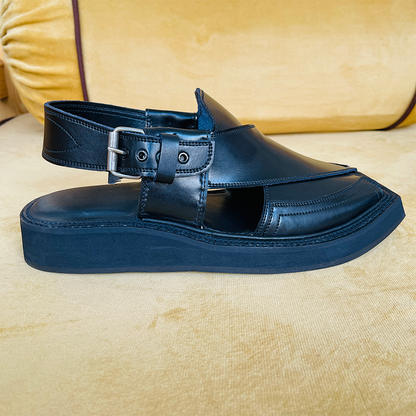 Black Kaptan Chappal – Premium